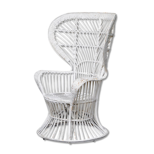 Vintage White Wicker Chair