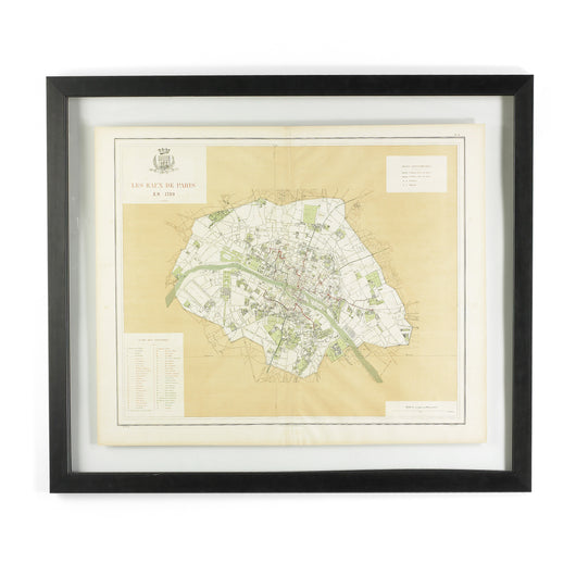 Framed Paris Reconstruction Map
