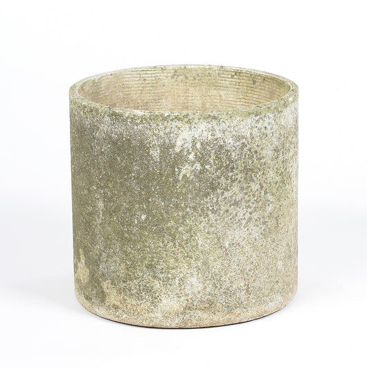 Round Planter With Patina