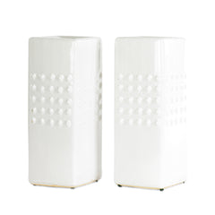White Vase With Studs