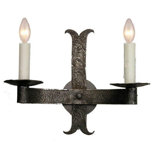 Pair Of Double Light Iron Sconces