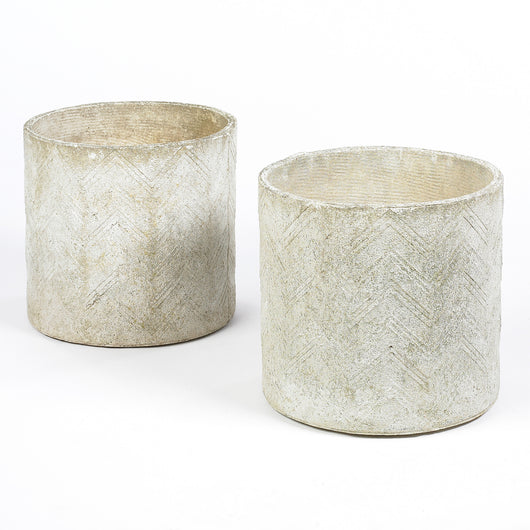 Pair Of Cement Planters
