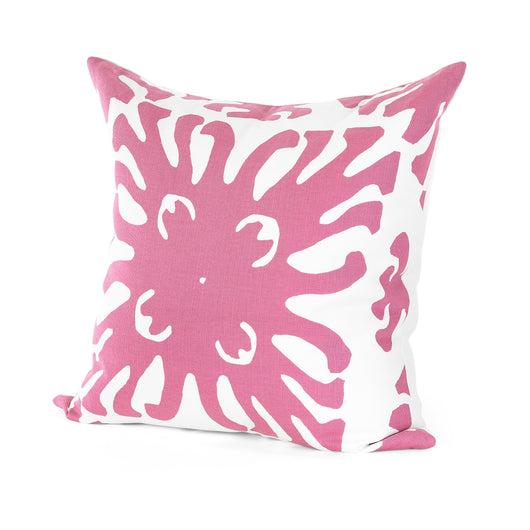 Magenta and White Bursts Pillow