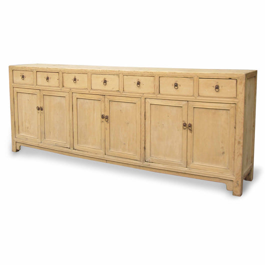 6 Door 7 Drawer Light Wood Cabinet