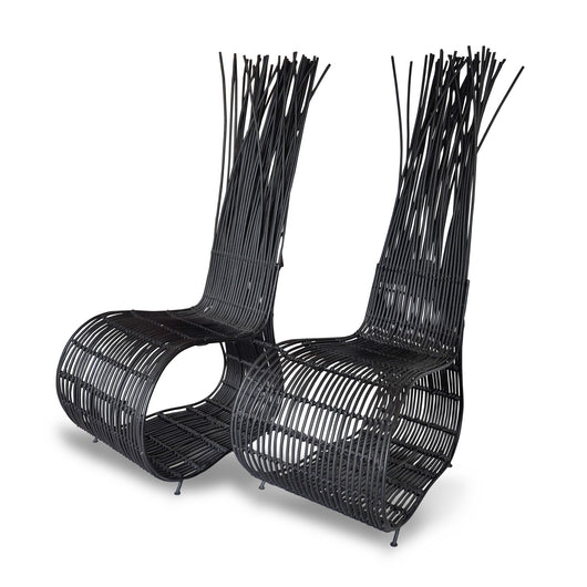 Full Rattan Chairs In Black