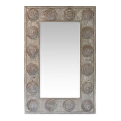 Riveted Wood Mirror