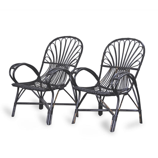 Black Rattan Chair