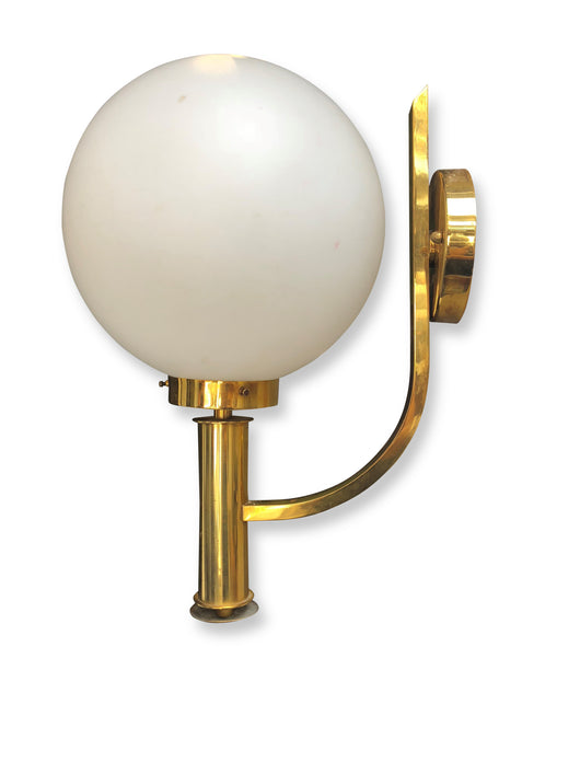 Brass and Globe Sconce