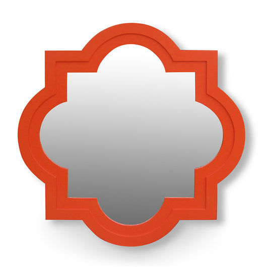 Orange Quatrefoil Mirror