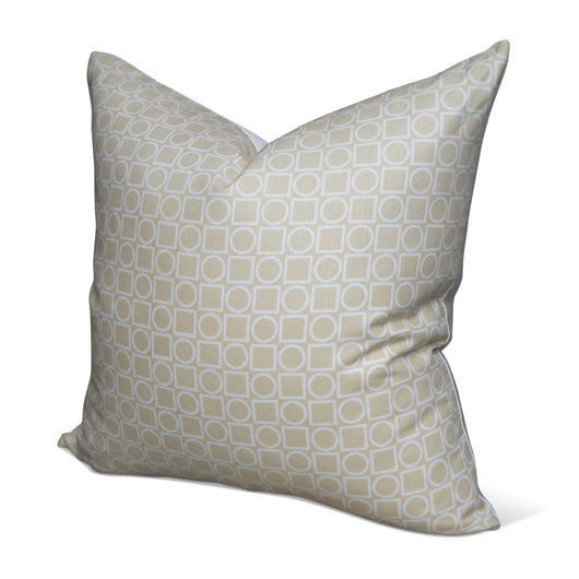 Tan Circle Square Pillow