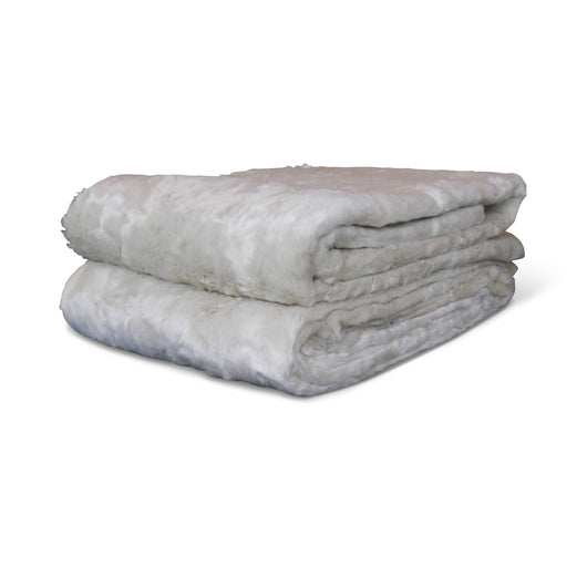 Faux Beige Fur Throw