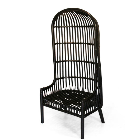 Black Rattan Shelter Chair
