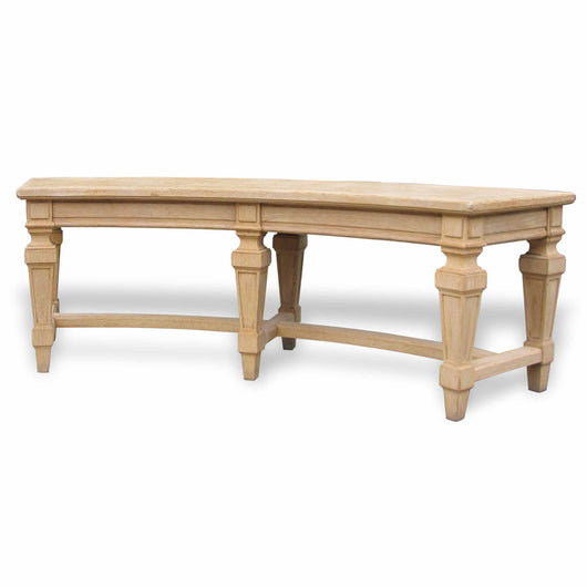 Curved Wood Bench