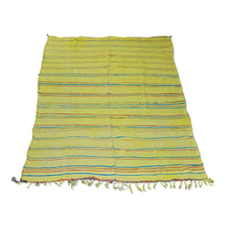Yellow, Red And Blue Striped Kilim Rug