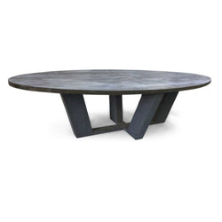 Grey Oval Dining Table