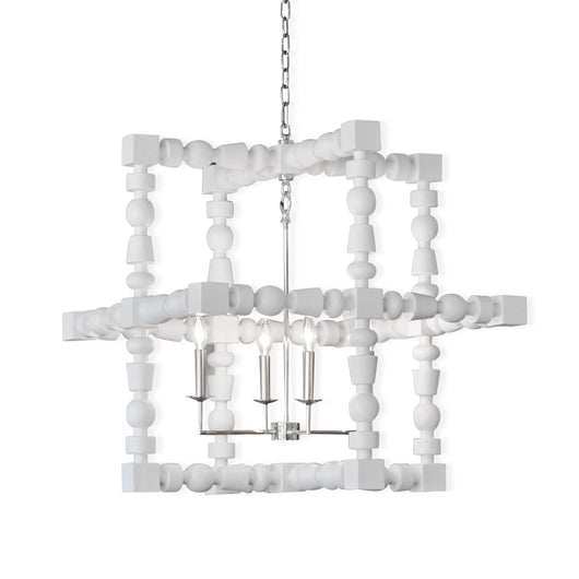 White Wood Spindle Light