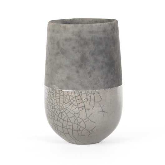 Large Round Grey Vase
