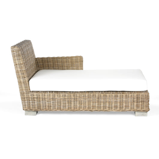 Wicker Chaise With Cushion