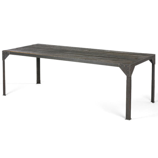 Wood And Iron Dining Table