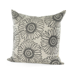 Graphite Sunflower Pillow