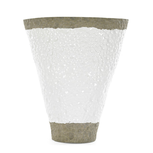 Tall, White Sponge Vase