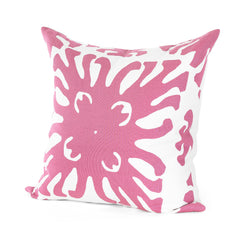 Magenta and White Bursts Pillow