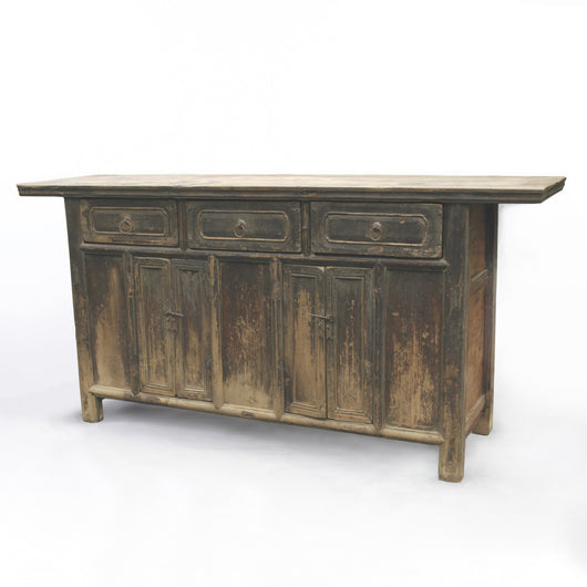 Primitive Buffet With Doors And Drawers
