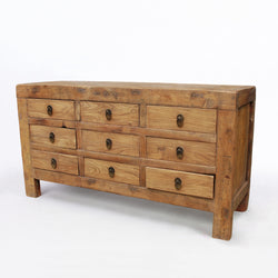 Wood Money Chest With 9 Drawers