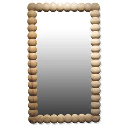 Raw Wood Spindle Mirror