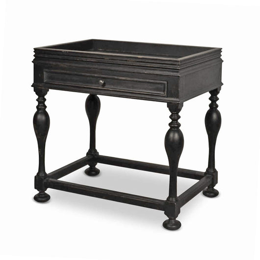 Black Side Table With Drawer