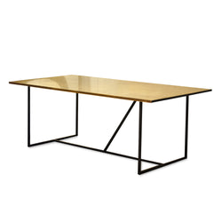 Copper Dining Table With Iron Legs