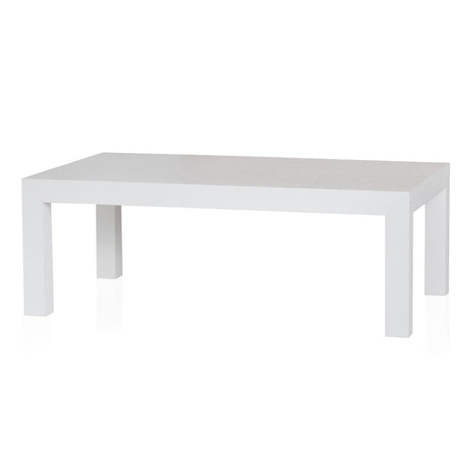 White Grasscloth Coffee Table