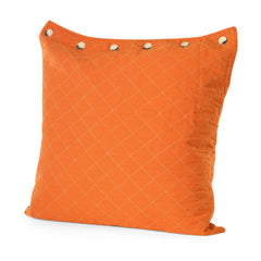 Blaze Orange Quilted Euro Pillow