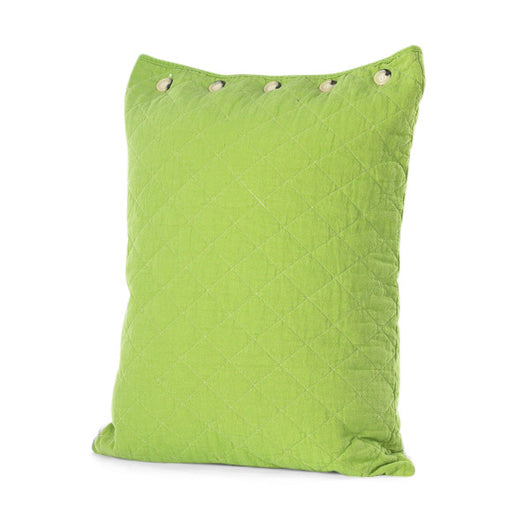 Leaf Green Quilted Standard Pillow