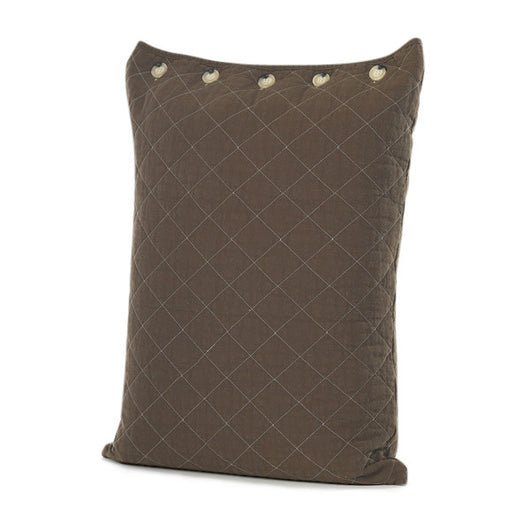 Chocolate Quilted Standard Pillow