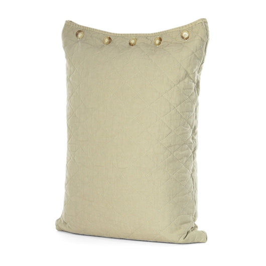 Khaki Quilted Standard Pillow