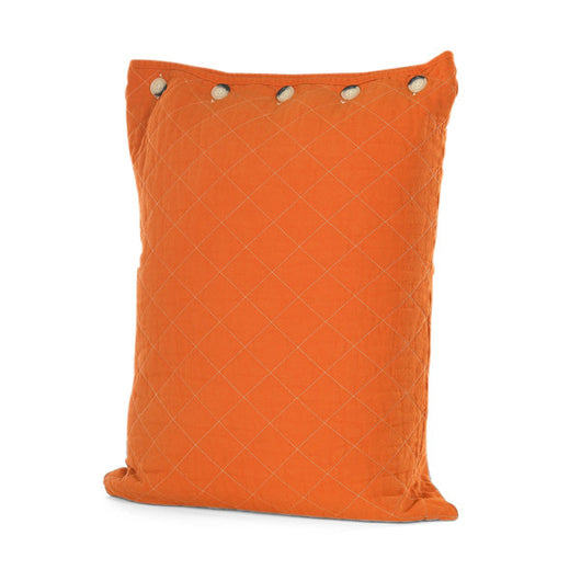 Blaze Orange Quilted Standard Pillow