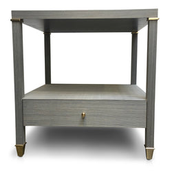 Grey Side Table with Drawer