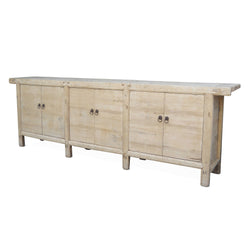 Six-Door Light Wood Sideboard