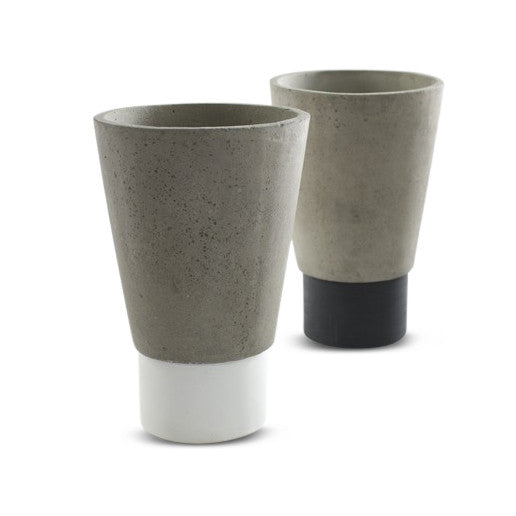 Grey Vases With Contrast Base