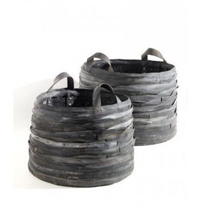 Small Recycled Rubber Log Baskets
