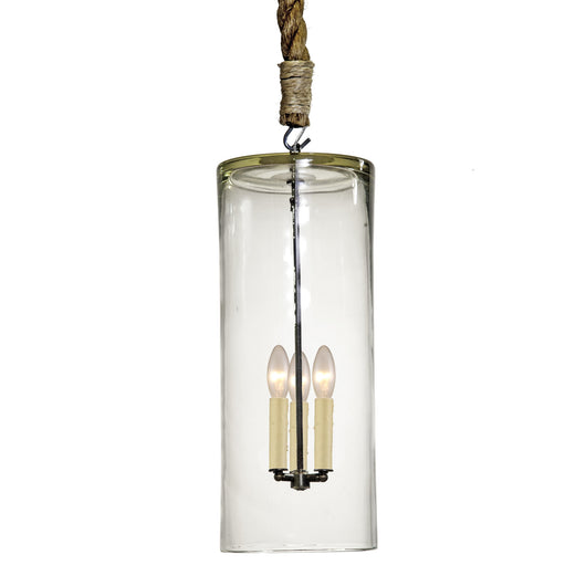 Tall Glass Light On Rope