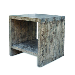 Square Elm Side Table