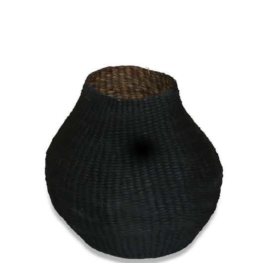 Tall Black Woven Basket