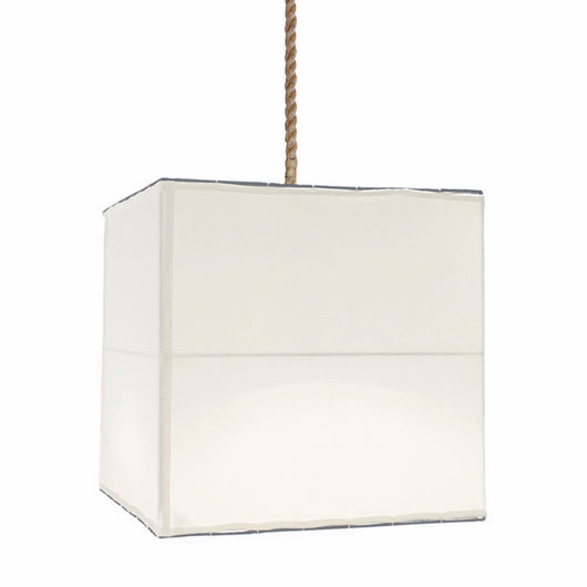 Square Iron And Linen Light